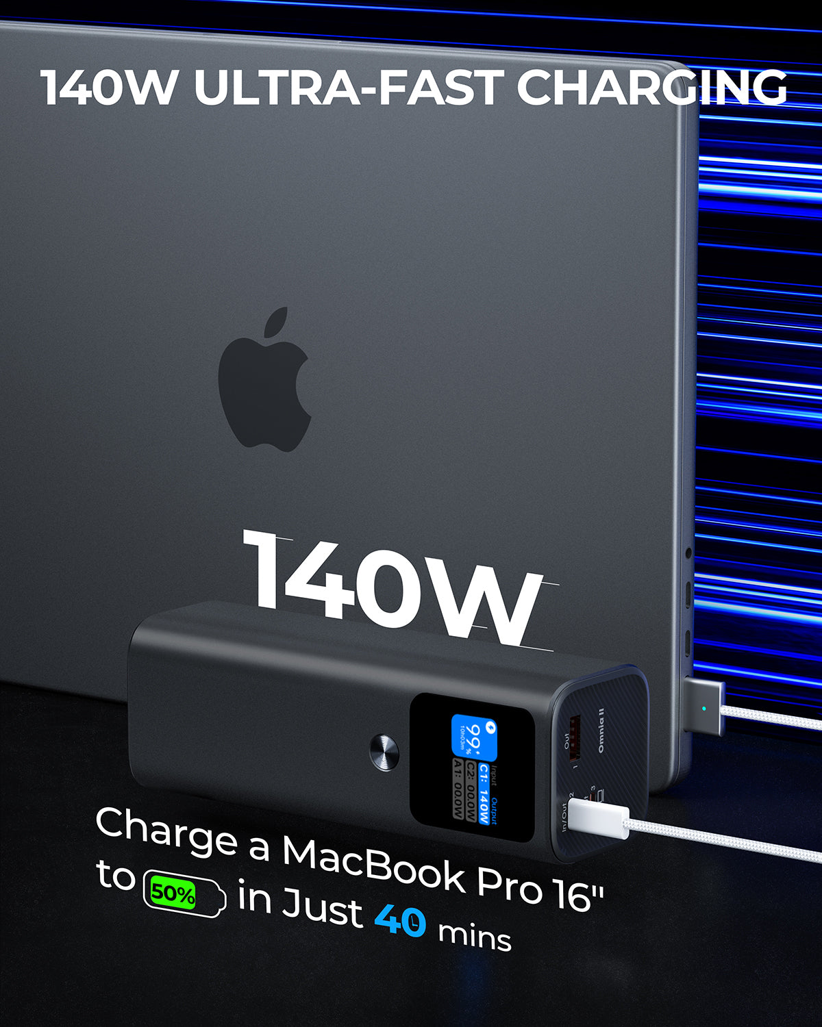 Powerbank AUKEY 26800mAh PB-Y45-GY USB C 140W SUPER PD 3.1 PPS