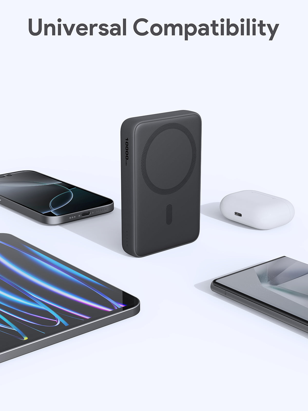 AUKEY Magnetic Wireless Powerbank Magsafe 10000mah USB-C 20W PD 3.0 MagFusion 10000 Series PB-MS04