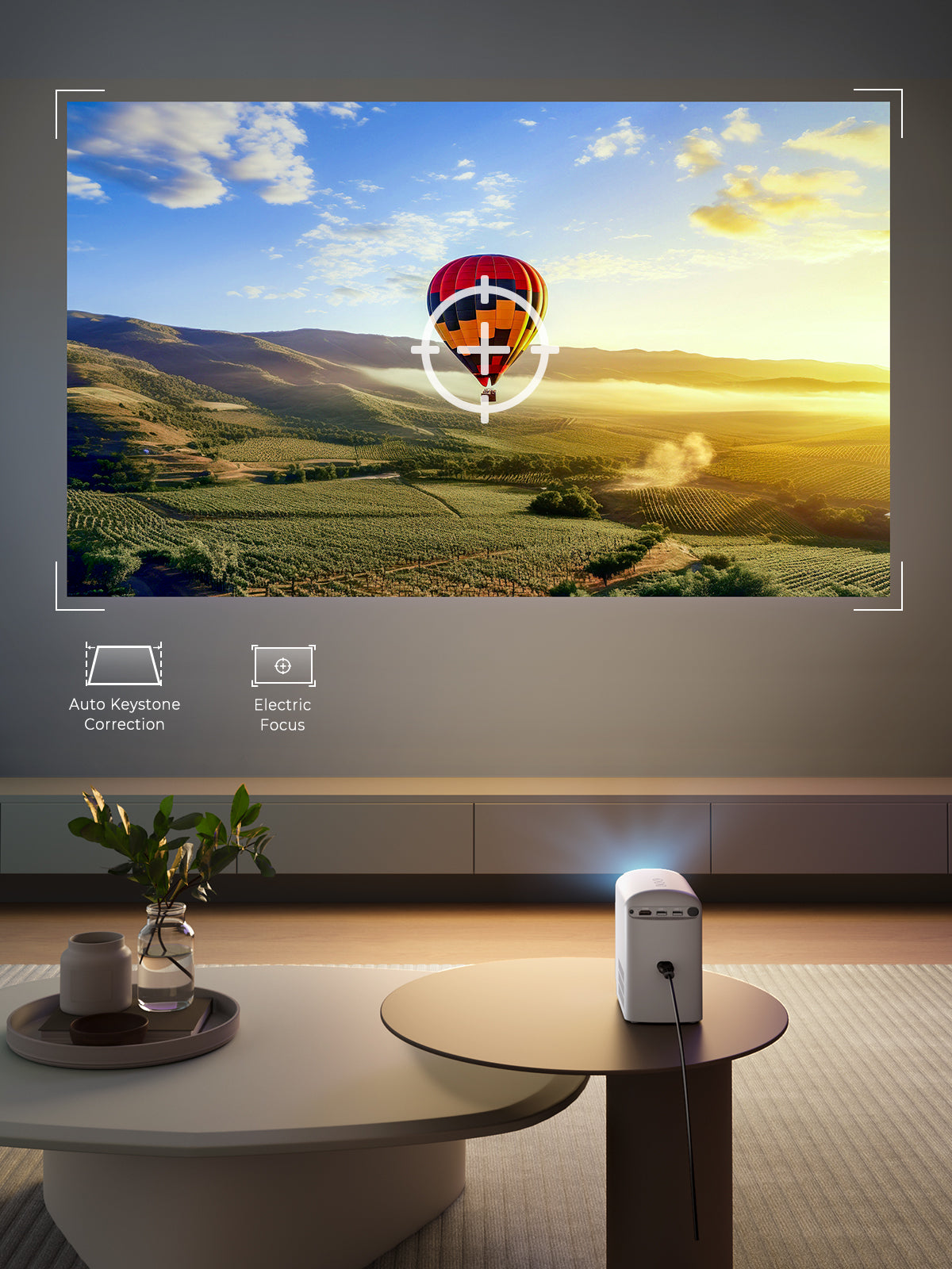 AUKEY Mini Portable Home Projector 160 Ansi Lumens Audio Jack Bluetooth HDMI RD-880