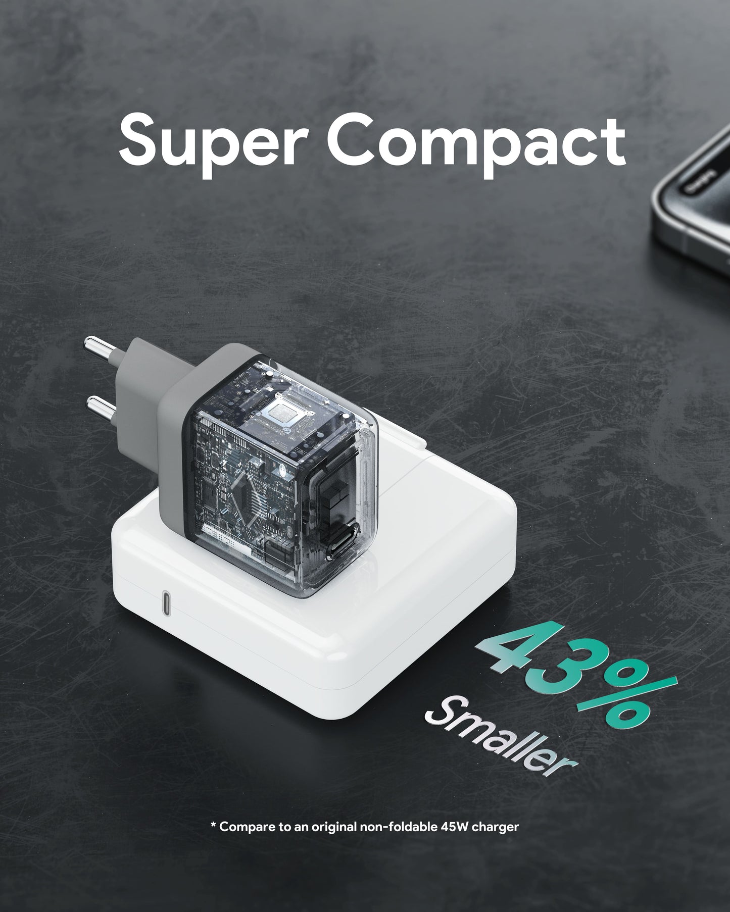 AUKEY Charger Type C 45W GAN III PD 3.0 PPS Super Fast Charging Comet 45W Series PA-C2