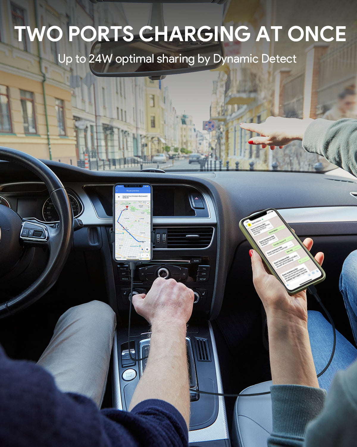 AUKEY Car Charger 30W Dual Port USB C PD 3.0 CC-A4