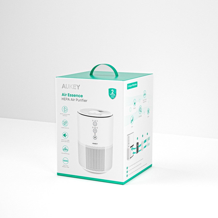 Aukey Air Purifier HEPA Filter H13 99.995% Magnetic Aromatherapy Box Pembersih Udara AP-HE01