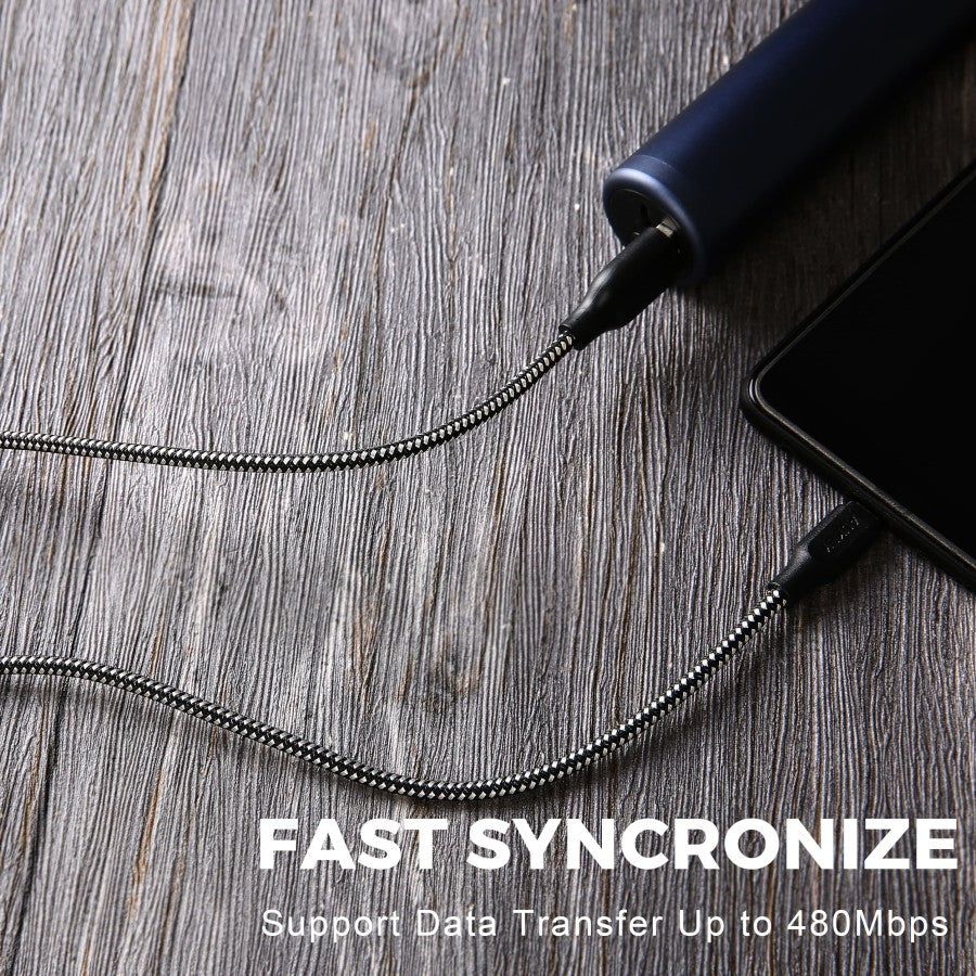 Kabel Charger AUKEY CB-AM2 Jalinan Nilon USB A ke Micro USB 2M