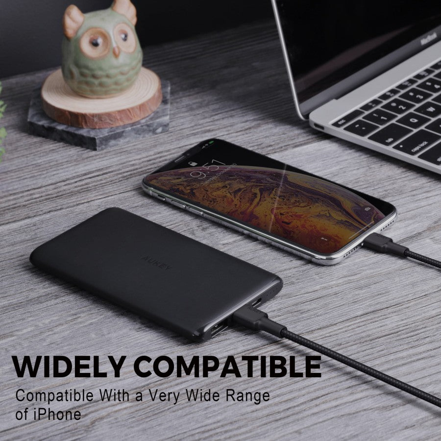 Kabel Charger AUKEY USB-C ke Lightning MFI CB-CL2 Braided Nylon 2M