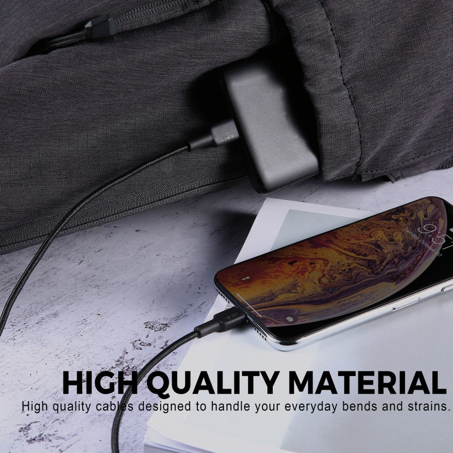 Kabel Charger AUKEY USB-C ke Lightning MFI CB-CL2 Braided Nylon 2M