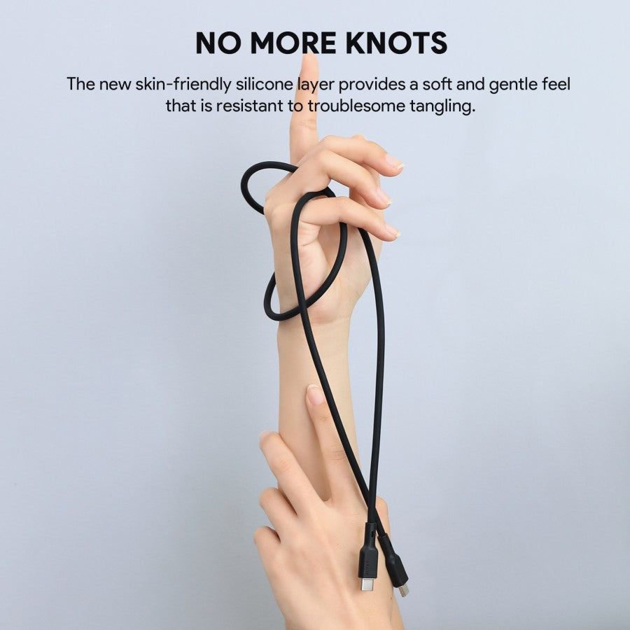 AUKEY Kabel Charger USB C To C Fast Charging Hingga 100W Bahan Silikon 1 Meter CB-SCC101