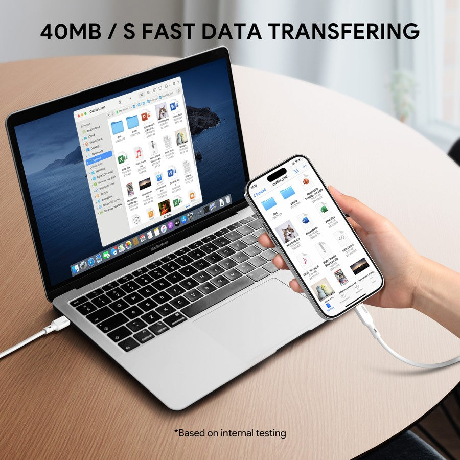 Kabel Charger AUKEY USB-C ke Lightning MFI 1,8 Meter Fast Charging Bahan Silikon CB-SCL2