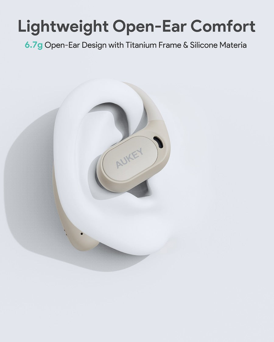 AUKEY Open Ear Seri Nirkabel Sejati Bluetooth Dengan Kontrol Aplikasi IPX4 EP-S1
