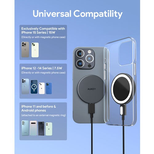 Pengisian Daya Nirkabel Magnetik AUKEY 15W LC-MC10