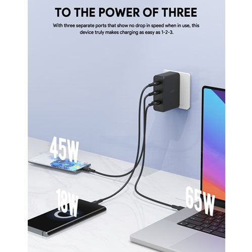 Pengisi Daya AUKEY Multi Port Tipe C 140W GAN PD 3.1 Pengisian Cepat PA-B7O