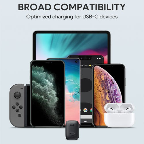 Pengisi Daya AUKEY Tipe C 20W PA-F1S-BK PD 3.0 Pengisian Cepat