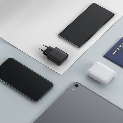 Pengisi Daya AUKEY Tipe C 20W PA-F1S-BK PD 3.0 Pengisian Cepat