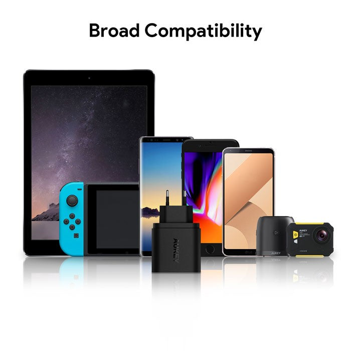 AUKEY Charger Dual Port USB A Quick Charge 3.0 36W PA-T16 Black