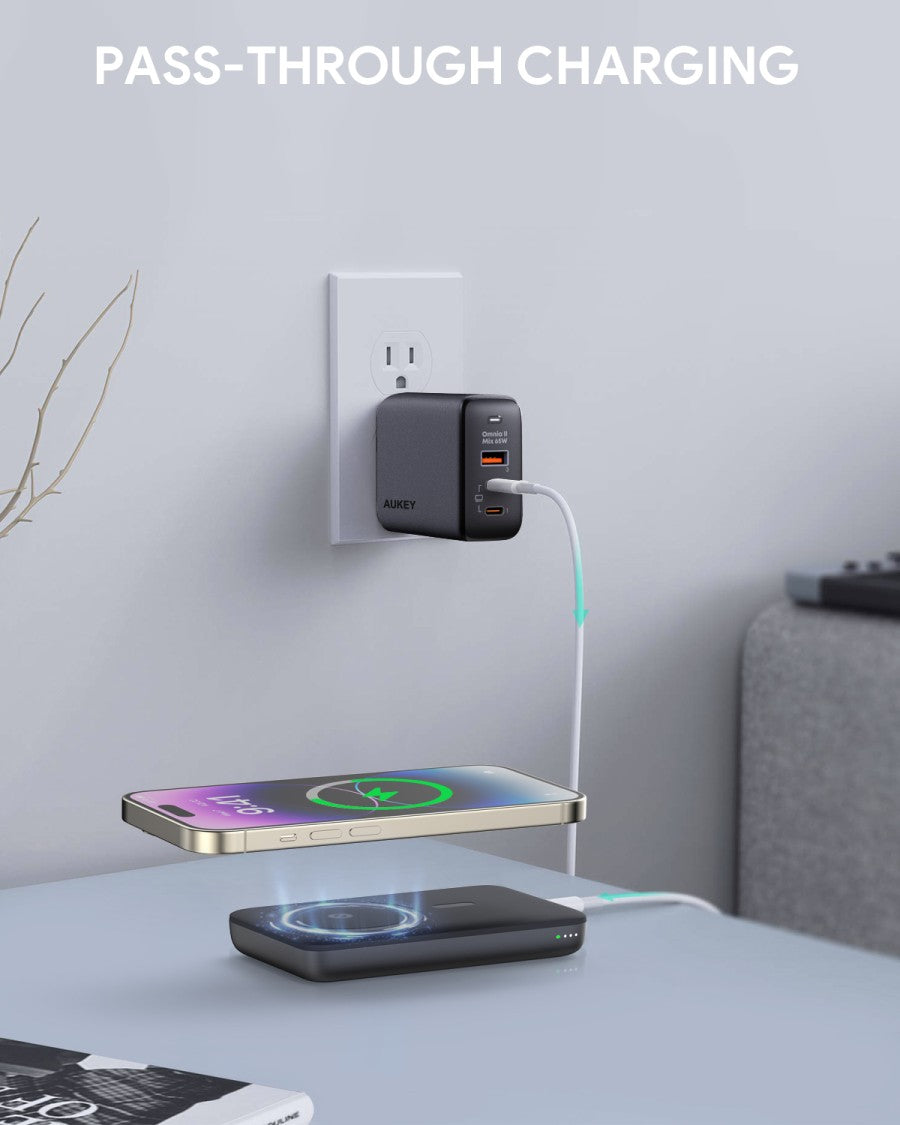 AUKEY Wireless Powerbank Magsafe 6700mah USB-C 20W PD PB-MS01