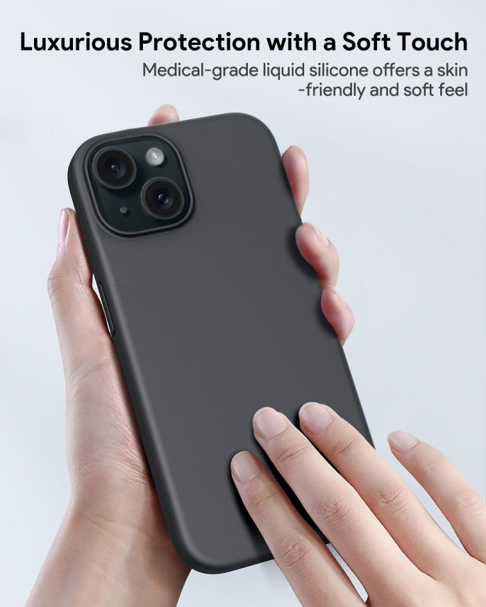 AUKEY iPhone 15 Plus Premium Silicone Case PC-GJ10B with MagSafe