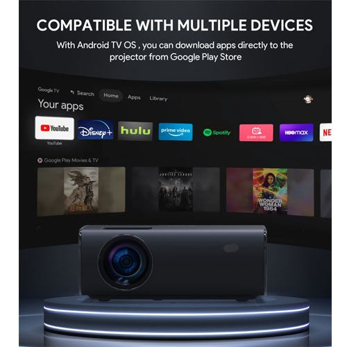 Proyektor Mini Android 9.0 AUKEY LED Full HD 1080P 320 Ansi RD-870S