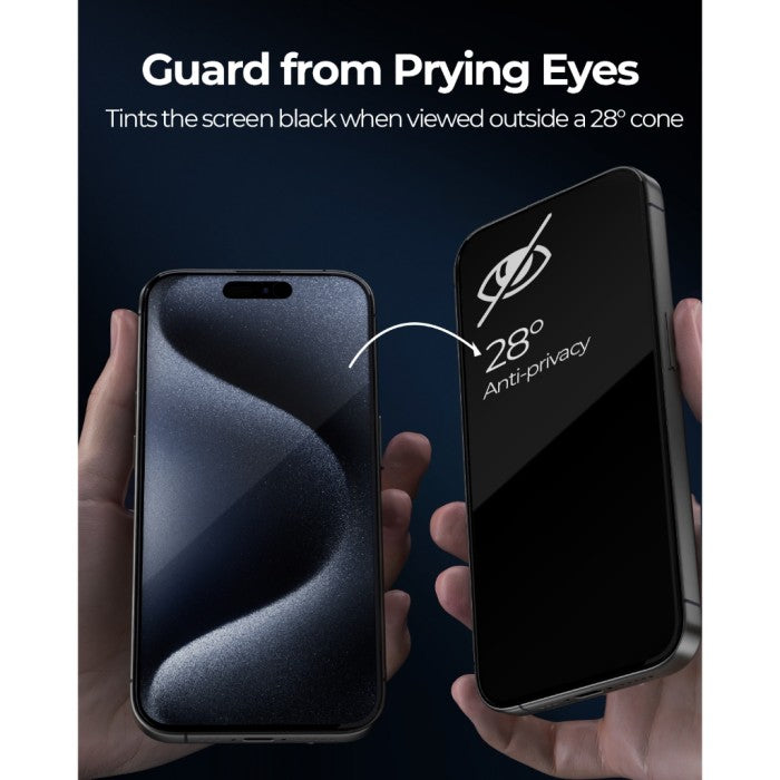 AUKEY iPhone 15 Premium PriviShield Privacy Tempered Glass SP-YS10