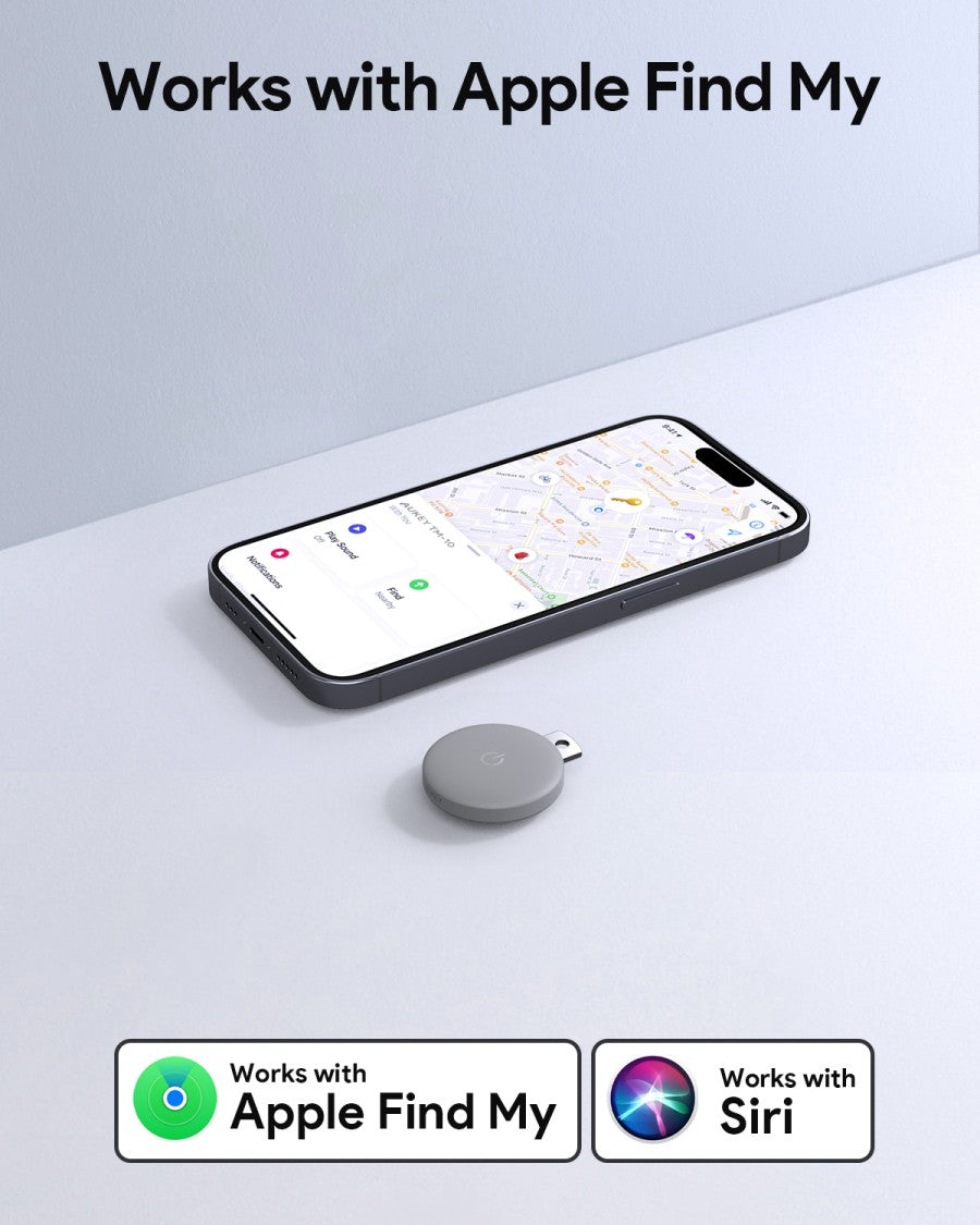 Pelacak Bluetooth AirTag Mini Cerdas AUKEY Untuk Apple Track Mate 1 Seri TM-10