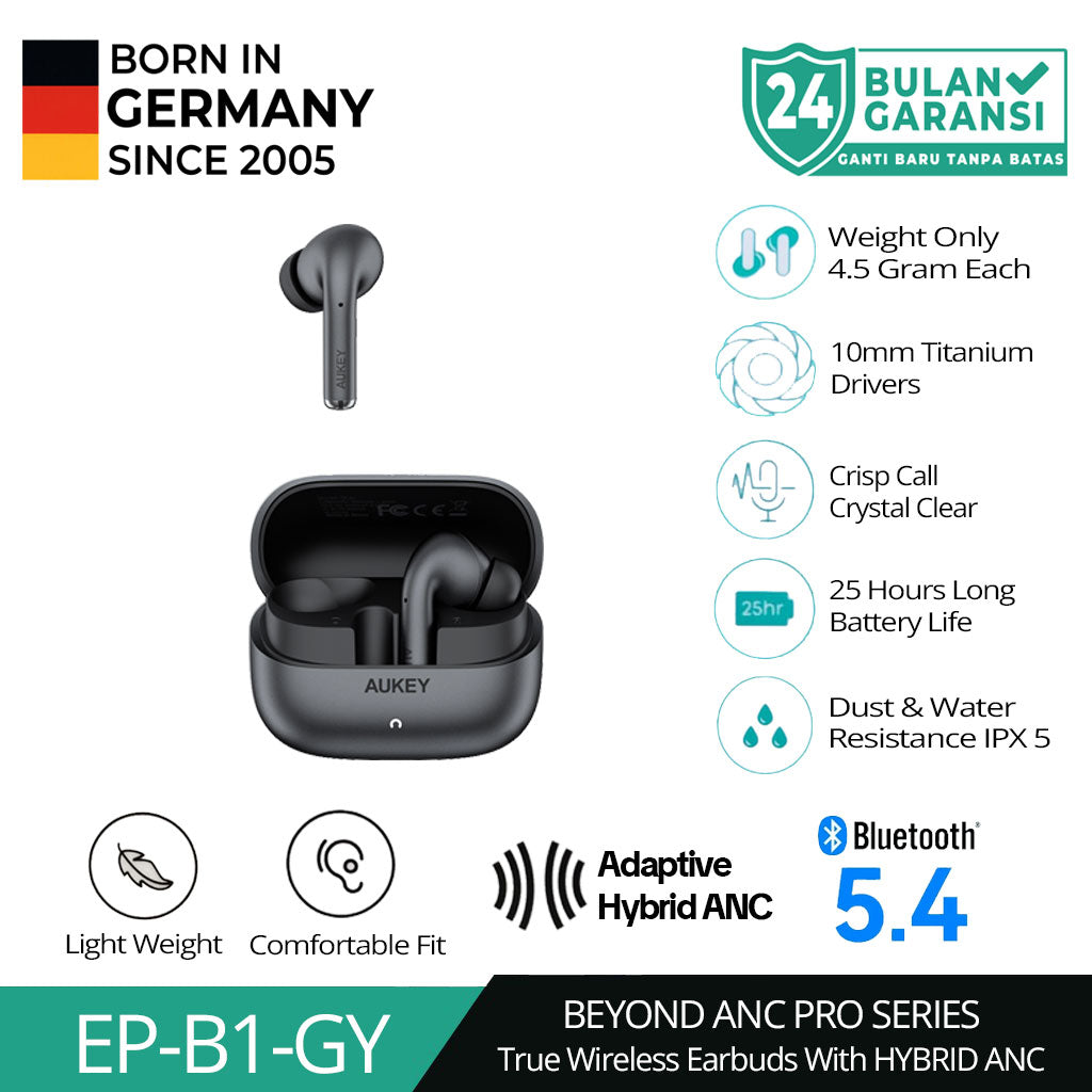 AUKEY TWS Bluetooth Beyond ANC Pro Series True Wireless Earbuds IPX5 EP-B1