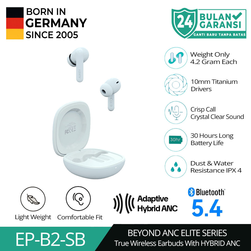 AUKEY TWS Bluetooth Beyond ANC Elite Series True Wireless Earbuds IPX4 EP-B2
