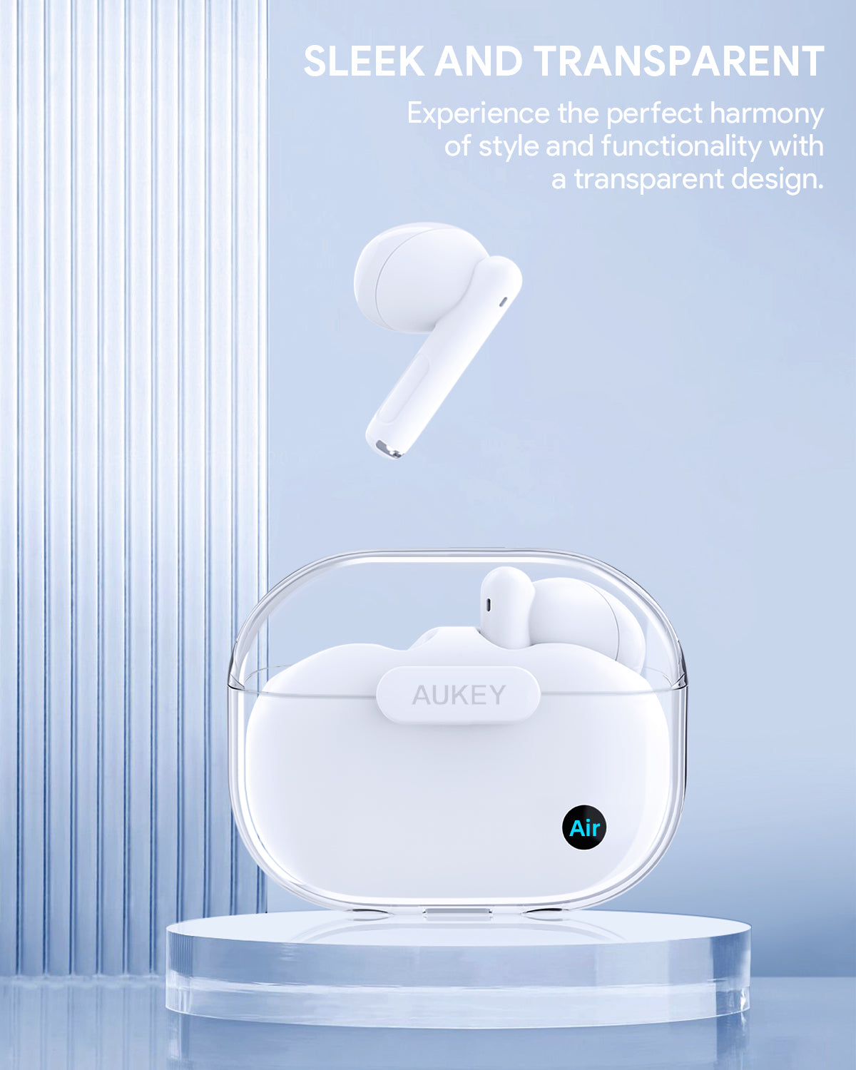 AUKEY TWS Bluetooth 5.3 Earbud Nirkabel Sejati IPX4 Tahan Air EP-M2