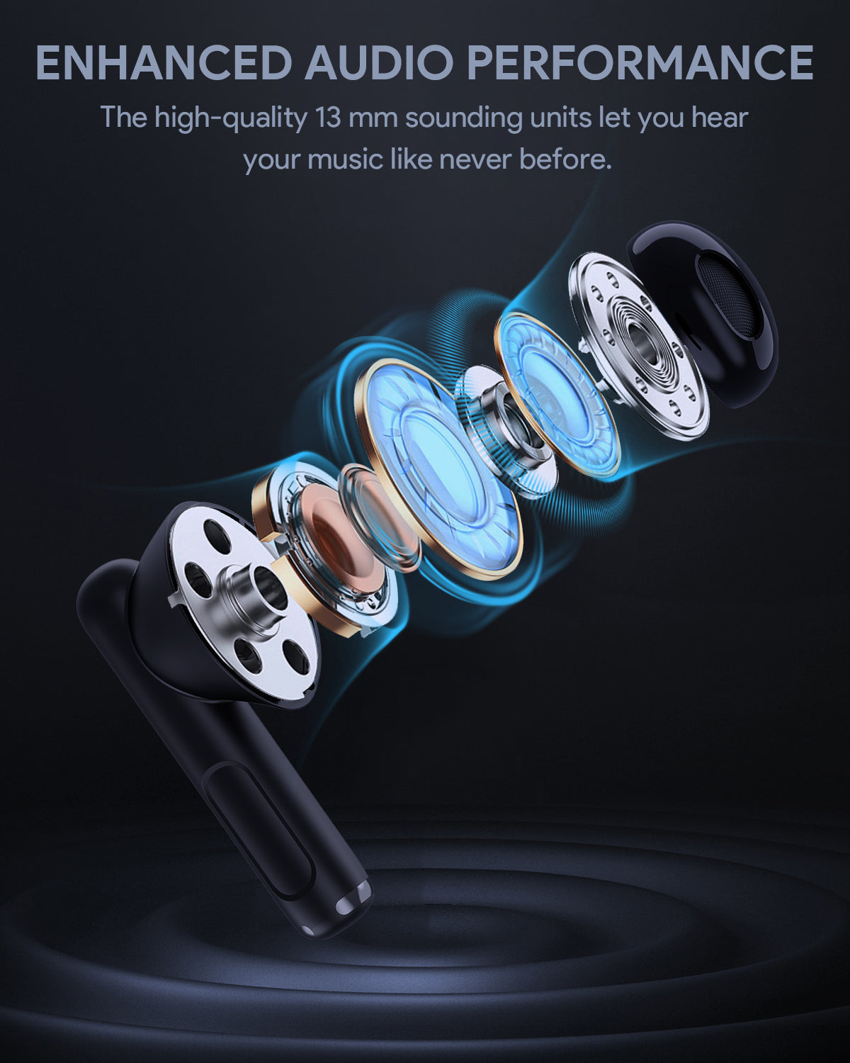 AUKEY TWS Bluetooth 5.3 Earbud Nirkabel Sejati IPX4 Tahan Air EP-M2