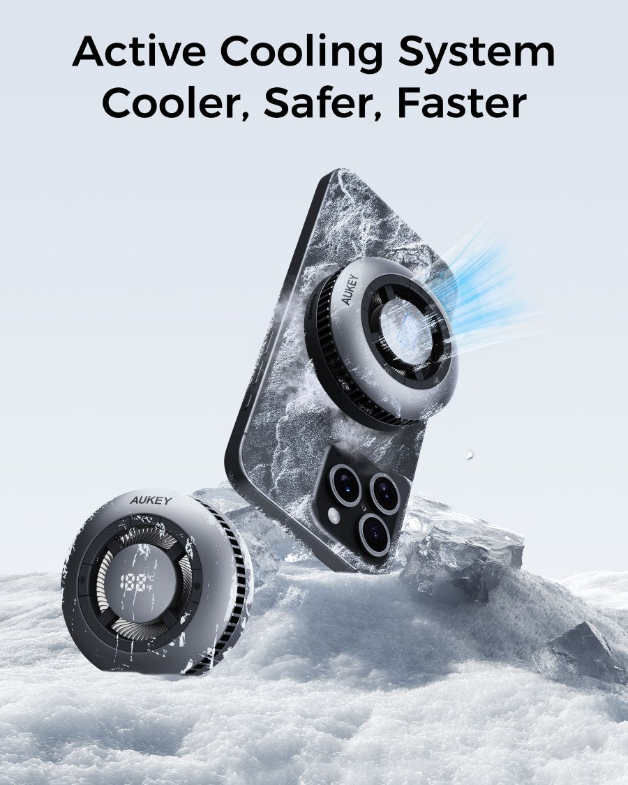 AUKEY Qi2 Magnetic Gaming Wireless Charger 15W With Active Cooling LC-G10