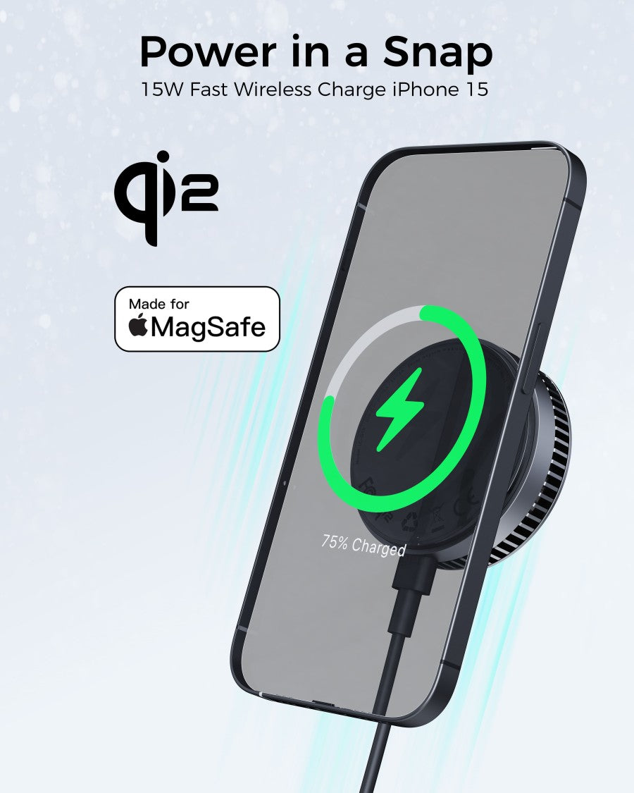 AUKEY Qi2 Magnetic Gaming Wireless Charger 15W With Active Cooling LC-G10