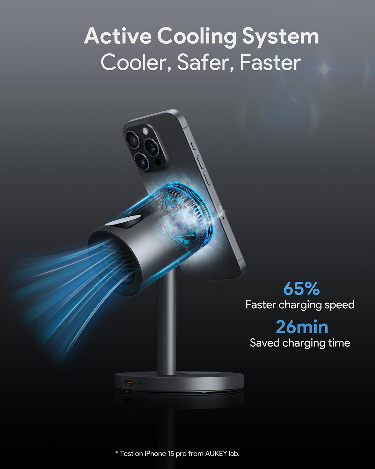 Pengisi Daya Nirkabel Magnetik AUKEY 15W 3 In 1 MFI MagFusion 3 In 1 Pro SeriesLC-MC311A