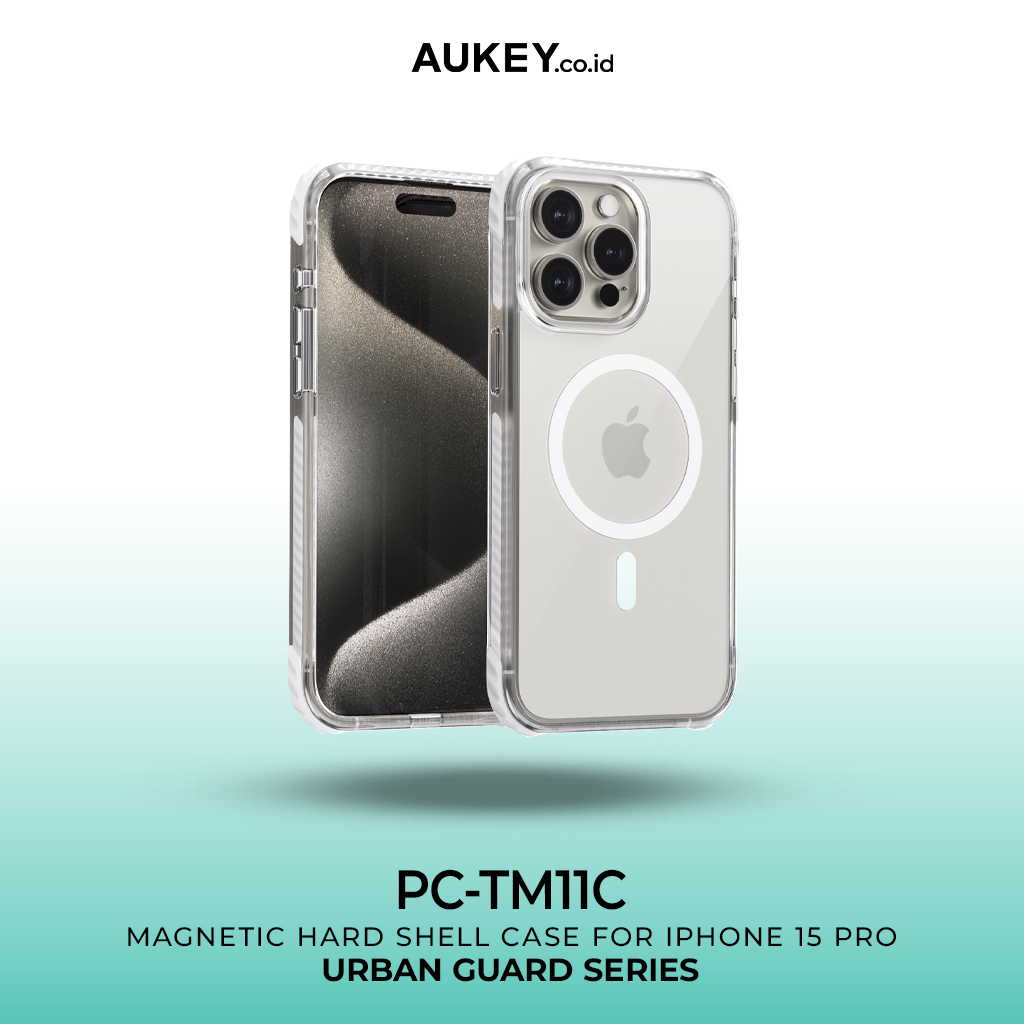 AUKEY iPhone 15 Premium Protection Clear Case PC-TM11-CL with MagSafe
