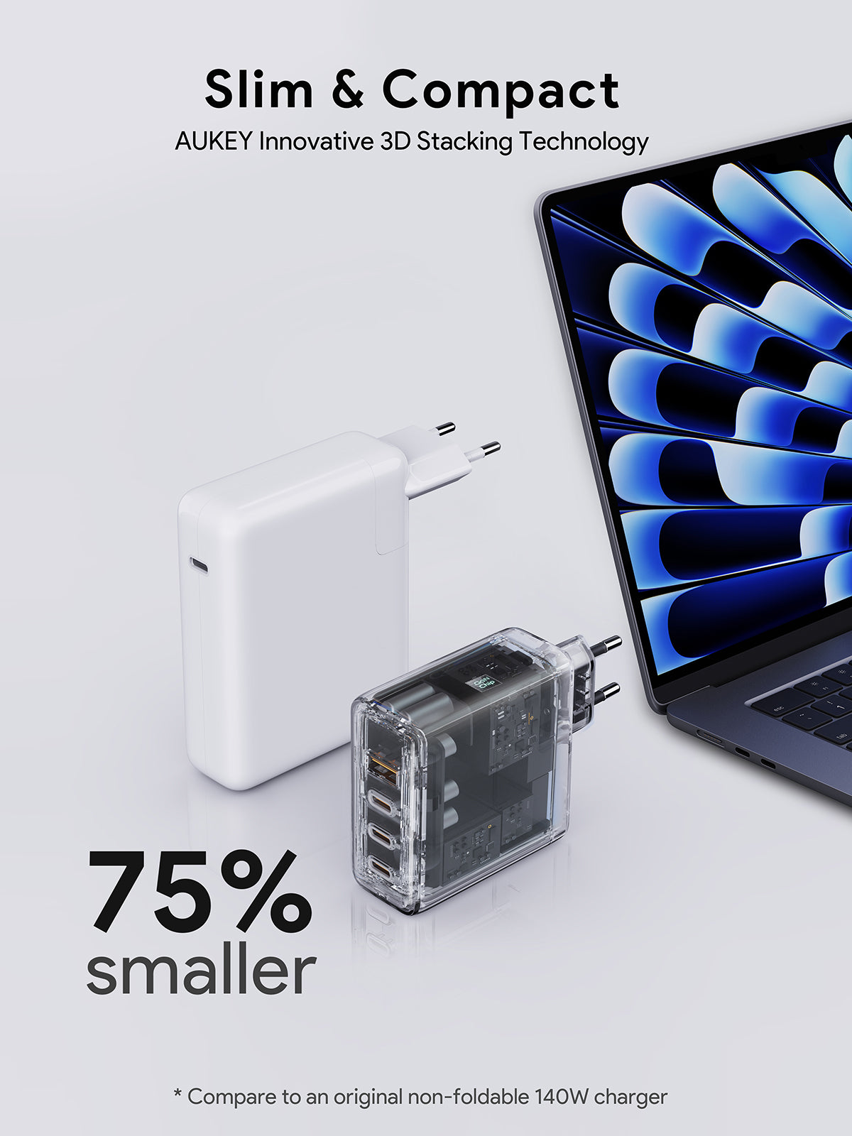 AUKEY Charger Type C 140W GAN III PD 3.0 PPS Super Fast Charging Comet Mix 4 140W Series PA-C6