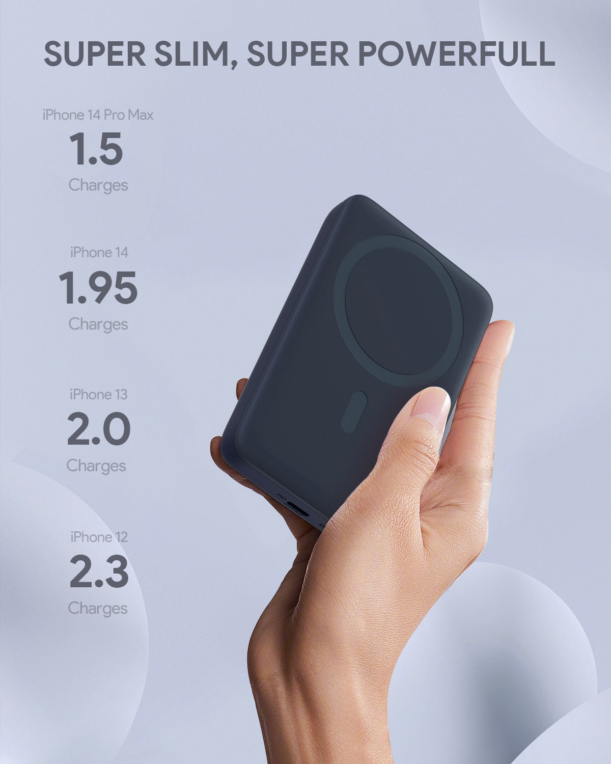 AUKEY Wireless Powerbank Magsafe 10000mah PB-MS02 USB-C 30W PD