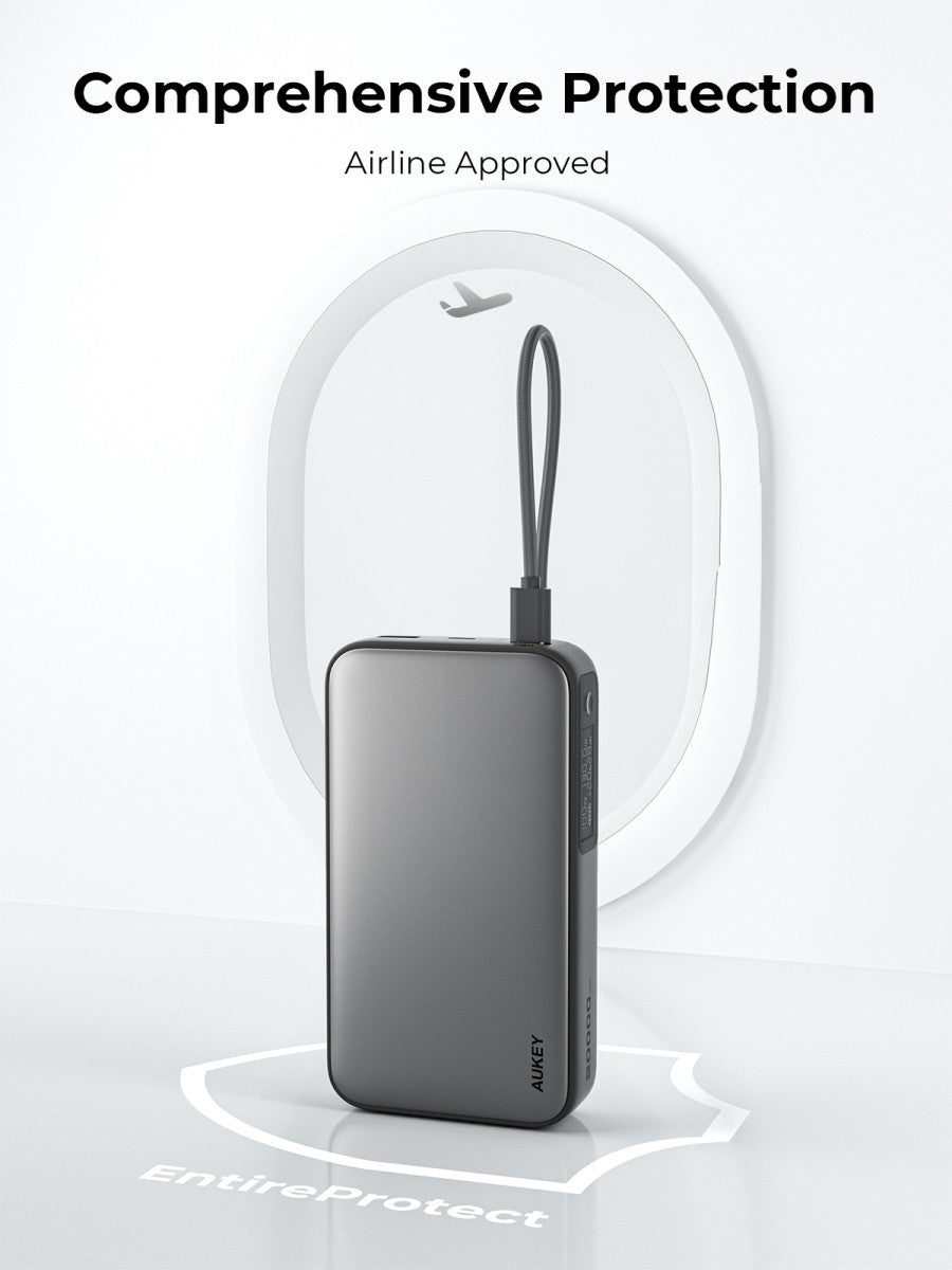 Powerbank AUKEY 20000mAh 100W Kabel Built In Pengisian Cepat Spark Sling PB-Y48