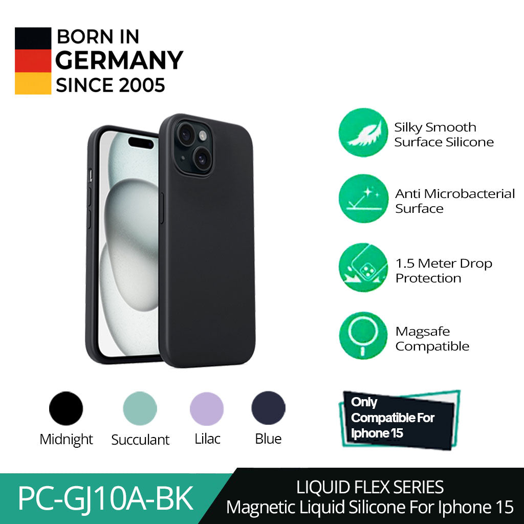 AUKEY iPhone 15 Premium Silicone Case PC-GJ10A with MagSafe Casing Hp