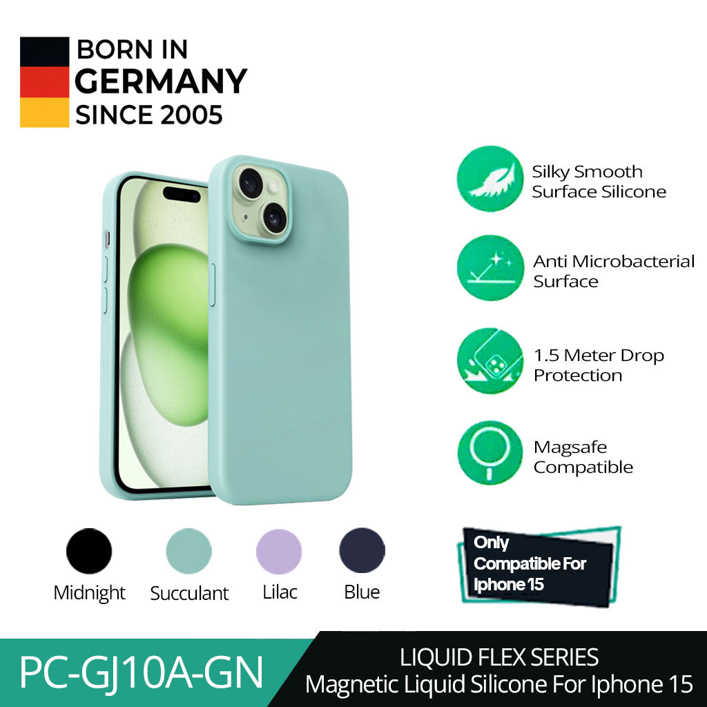 AUKEY iPhone 15 Premium Silicone Case PC-GJ10A with MagSafe Casing Hp