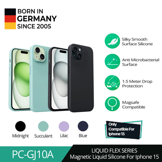AUKEY iPhone 15 Premium Silicone Case PC-GJ10A with MagSafe Casing Hp