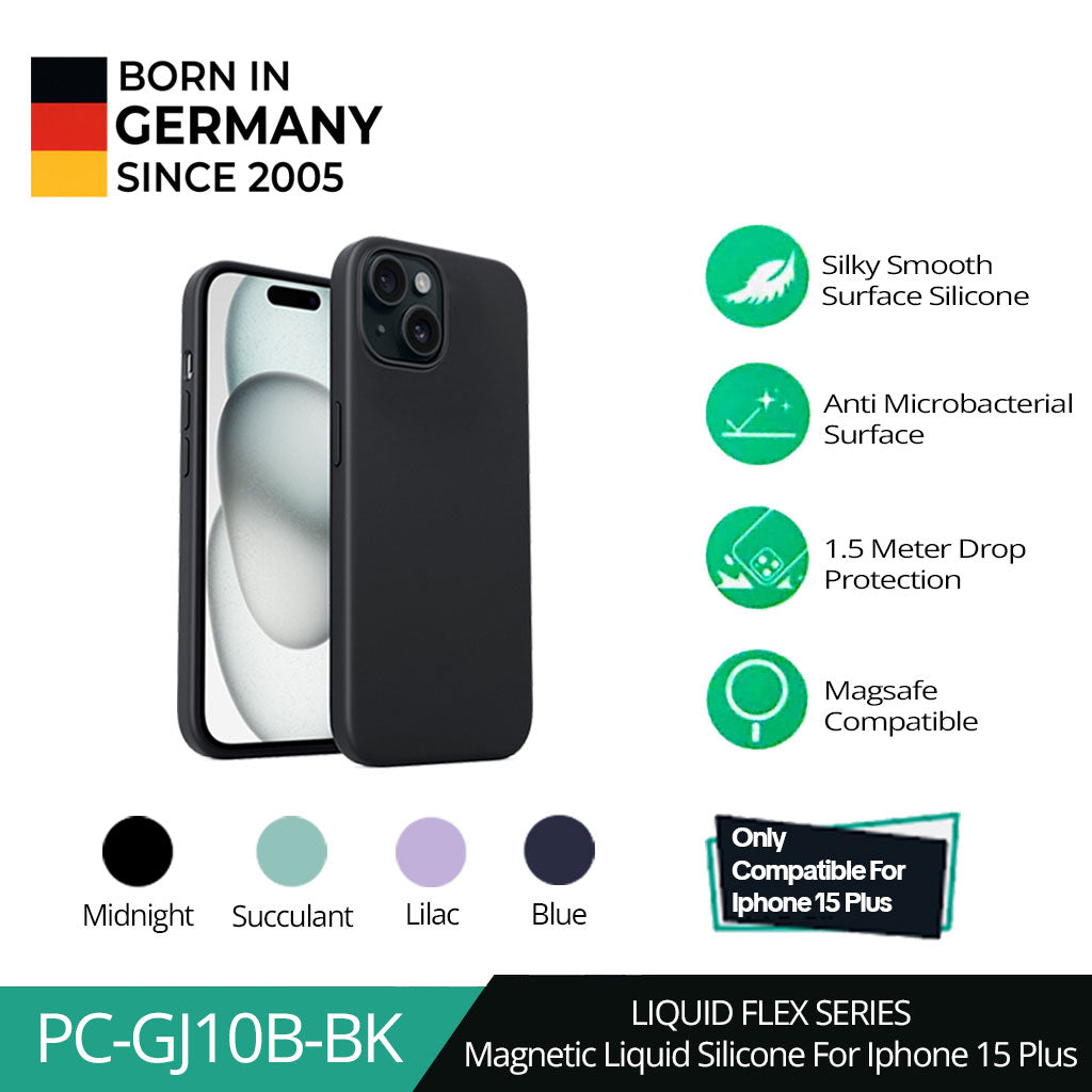 AUKEY iPhone 15 Plus Premium Silicone Case PC-GJ10B with MagSafe