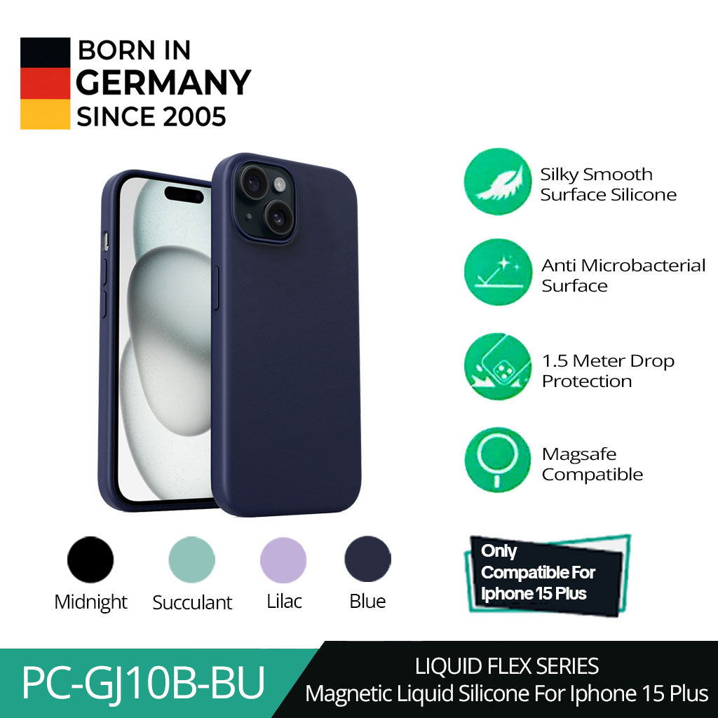 AUKEY iPhone 15 Plus Premium Silicone Case PC-GJ10B with MagSafe