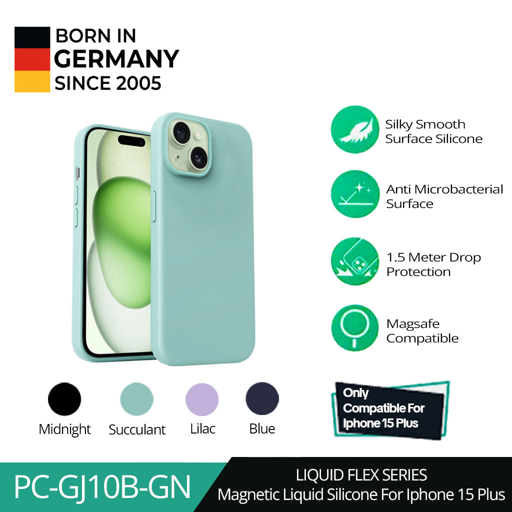 AUKEY iPhone 15 Plus Premium Silicone Case PC-GJ10B with MagSafe