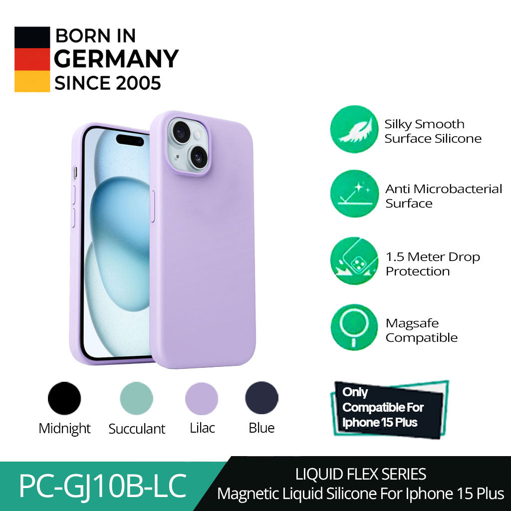 AUKEY iPhone 15 Plus Premium Silicone Case PC-GJ10B with MagSafe