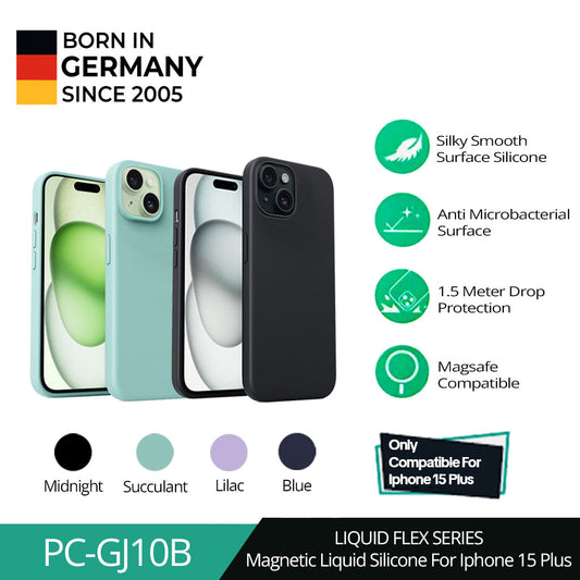 AUKEY iPhone 15 Plus Premium Silicone Case PC-GJ10B with MagSafe