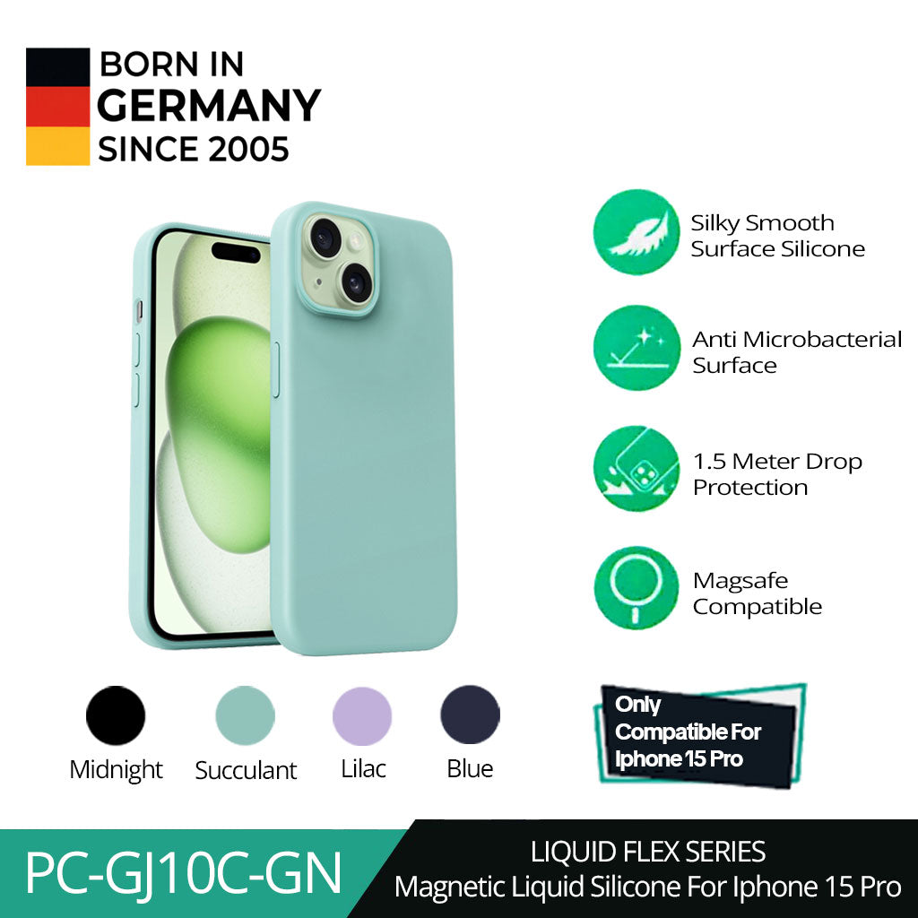 AUKEY iPhone 15 Pro Premium Silicone Case PC-GJ10C with MagSafe