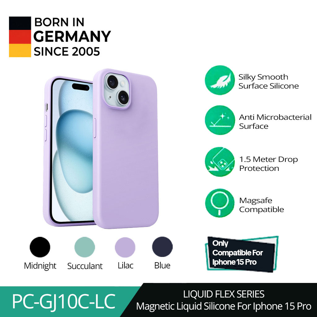 AUKEY iPhone 15 Pro Premium Silicone Case PC-GJ10C with MagSafe