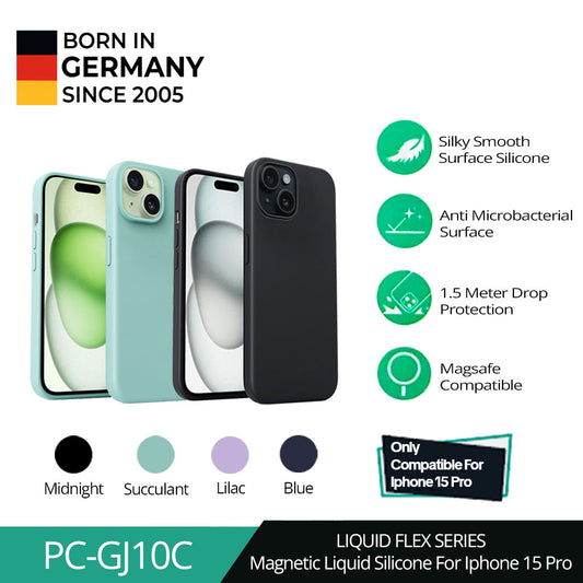 AUKEY iPhone 15 Pro Premium Silicone Case PC-GJ10C with MagSafe