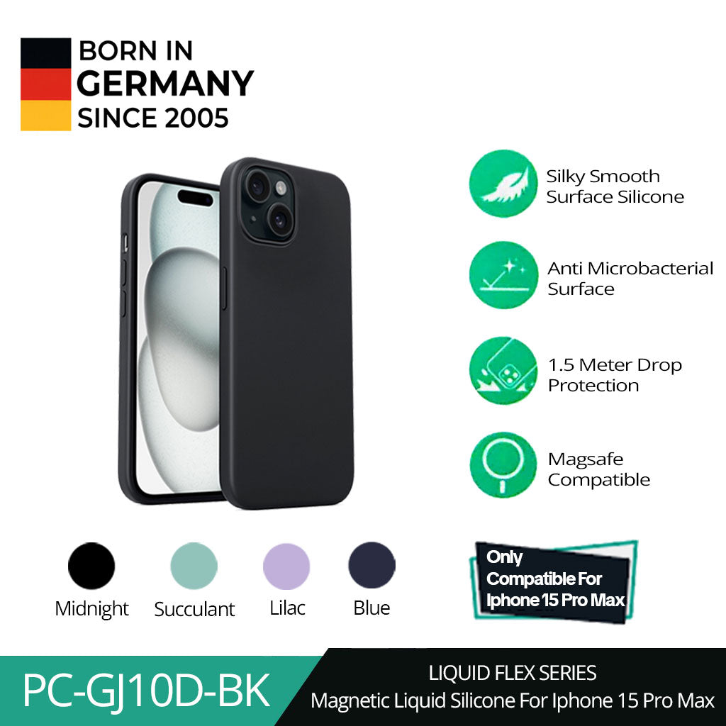 AUKEY iPhone 15 Pro Max Premium Silicone Case PC-GJ10D with MagSafe