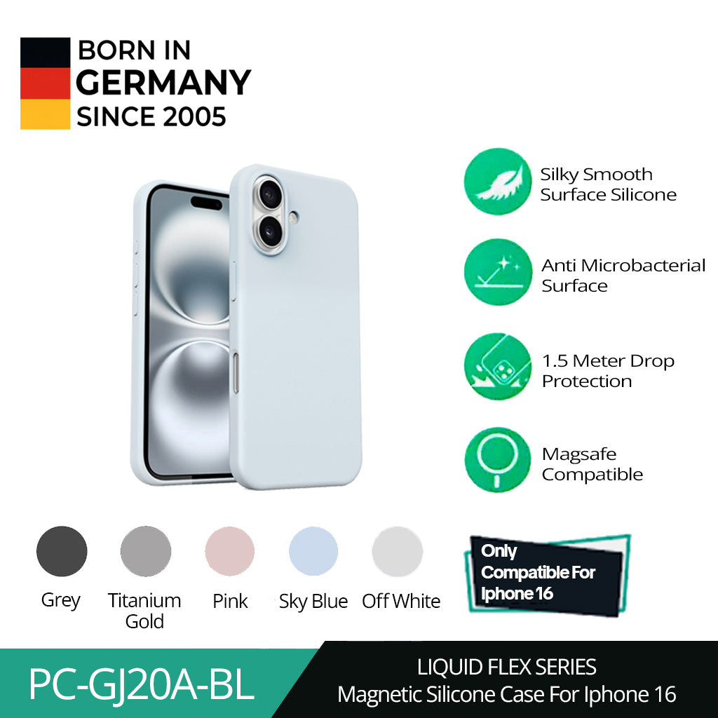 AUKEY iPhone 16 Magsafe Case Silicone Premium Casing Hp Liquid Flex Series PC-GJ20A