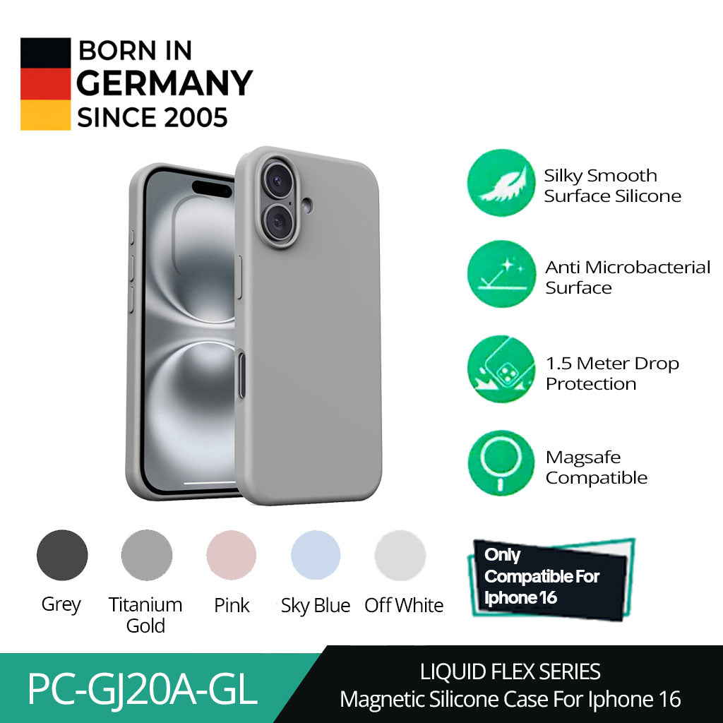 AUKEY iPhone 16 Magsafe Case Silicone Premium Casing Hp Liquid Flex Series PC-GJ20A
