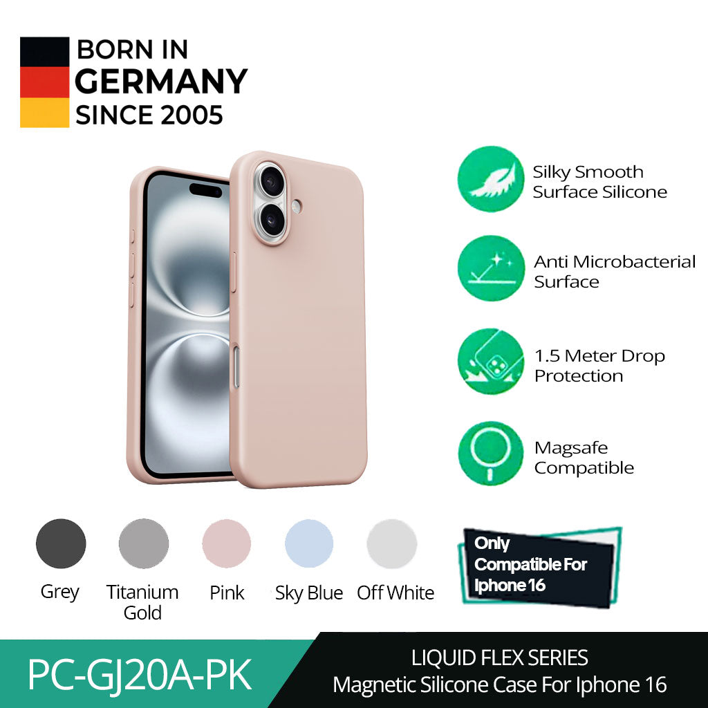 AUKEY iPhone 16 Magsafe Case Silicone Premium Casing Hp Liquid Flex Series PC-GJ20A