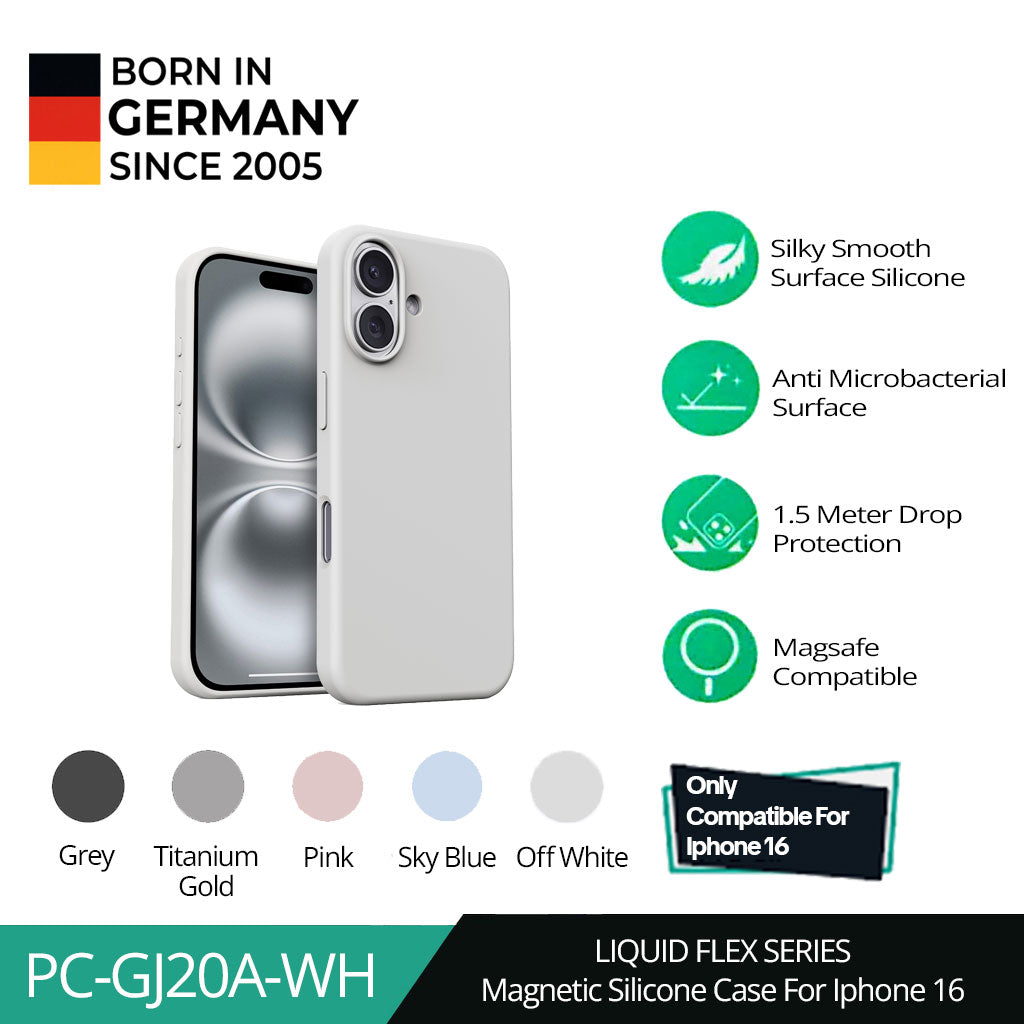 AUKEY iPhone 16 Magsafe Case Silicone Premium Casing Hp Liquid Flex Series PC-GJ20A