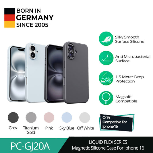 AUKEY iPhone 16 Magsafe Case Silicone Premium Casing Hp Liquid Flex Series PC-GJ20A